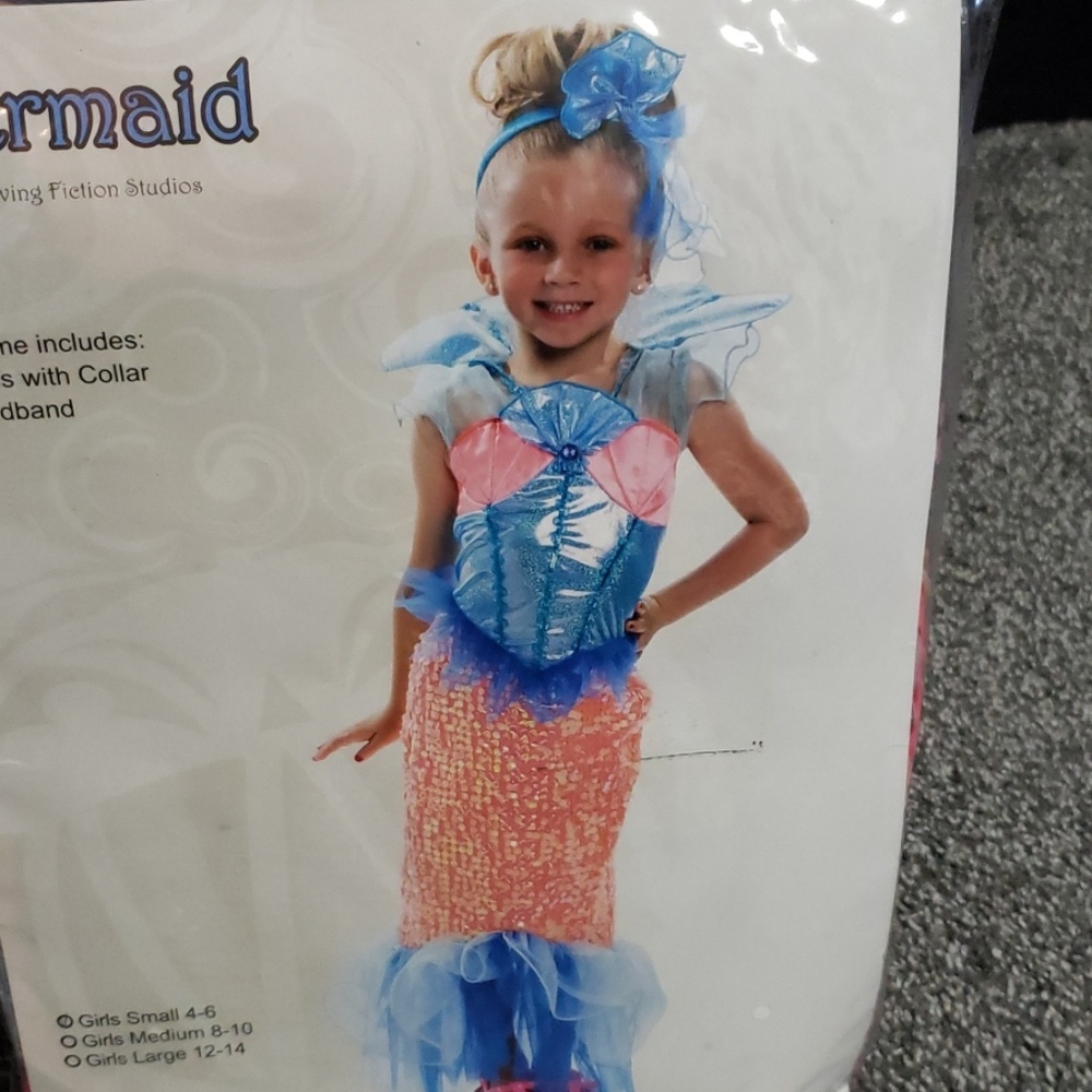 New! Girls Mermaid costume! Small 4-6 - Picture 8 of 8